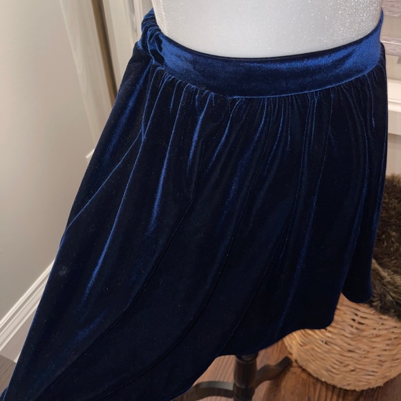 American Apparel blue velvet skirt - Picture 3 of 6